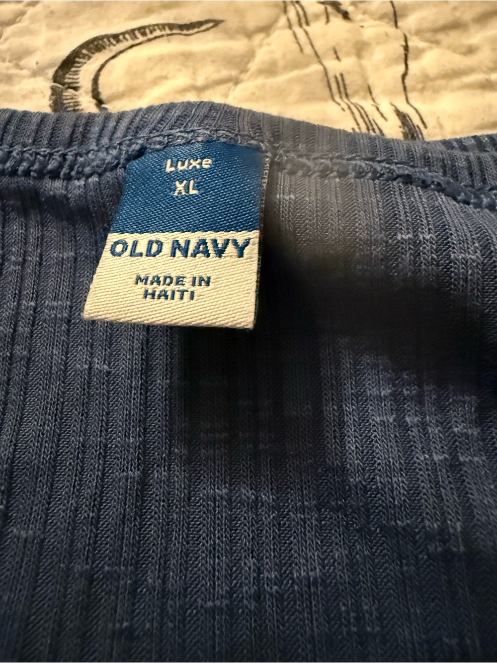 Blue Ribbed Tank Top - Picture 2 of 3